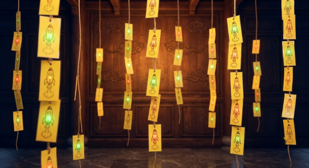 The temple wall where launched templates will hang
